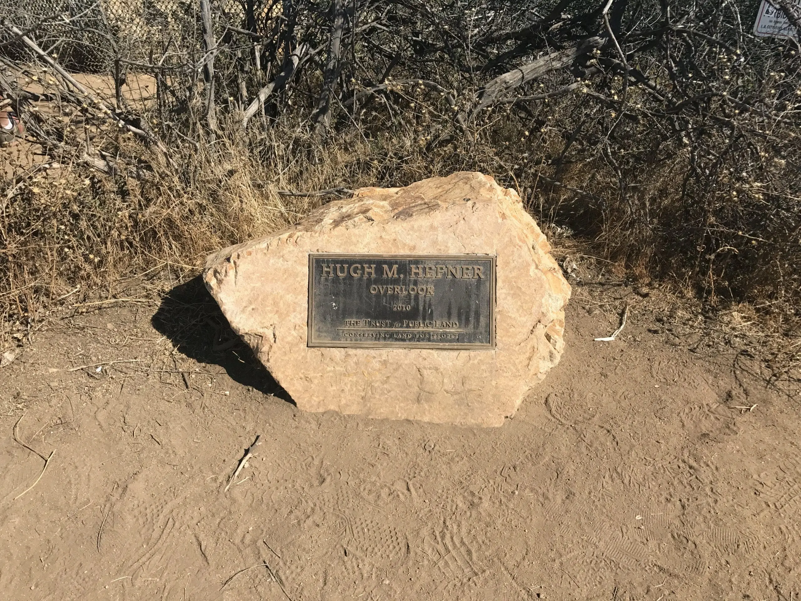 Hugh M. Hefner memorial stone