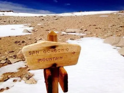 San Gorgonio Mountain Summit trail marker