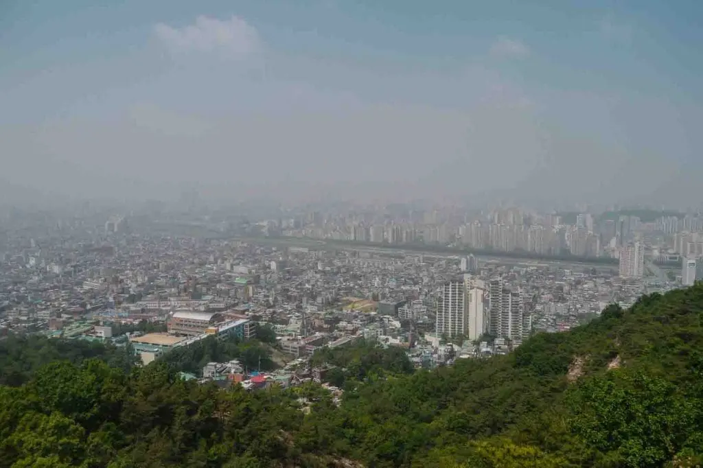View of Seoul Kora along Yongmasan Trail
