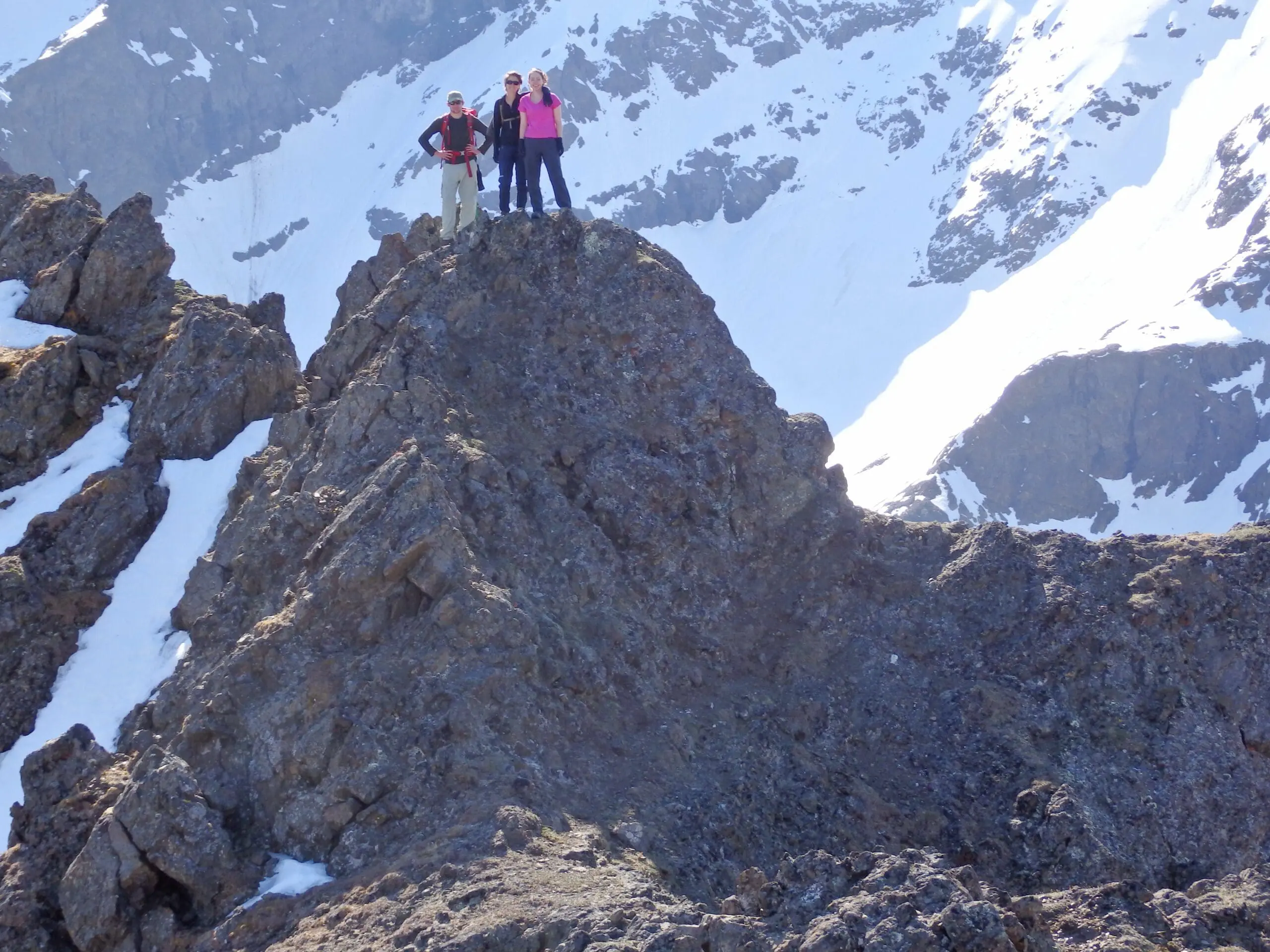 Standing on top of outcrop at Cantata Peak Alaska