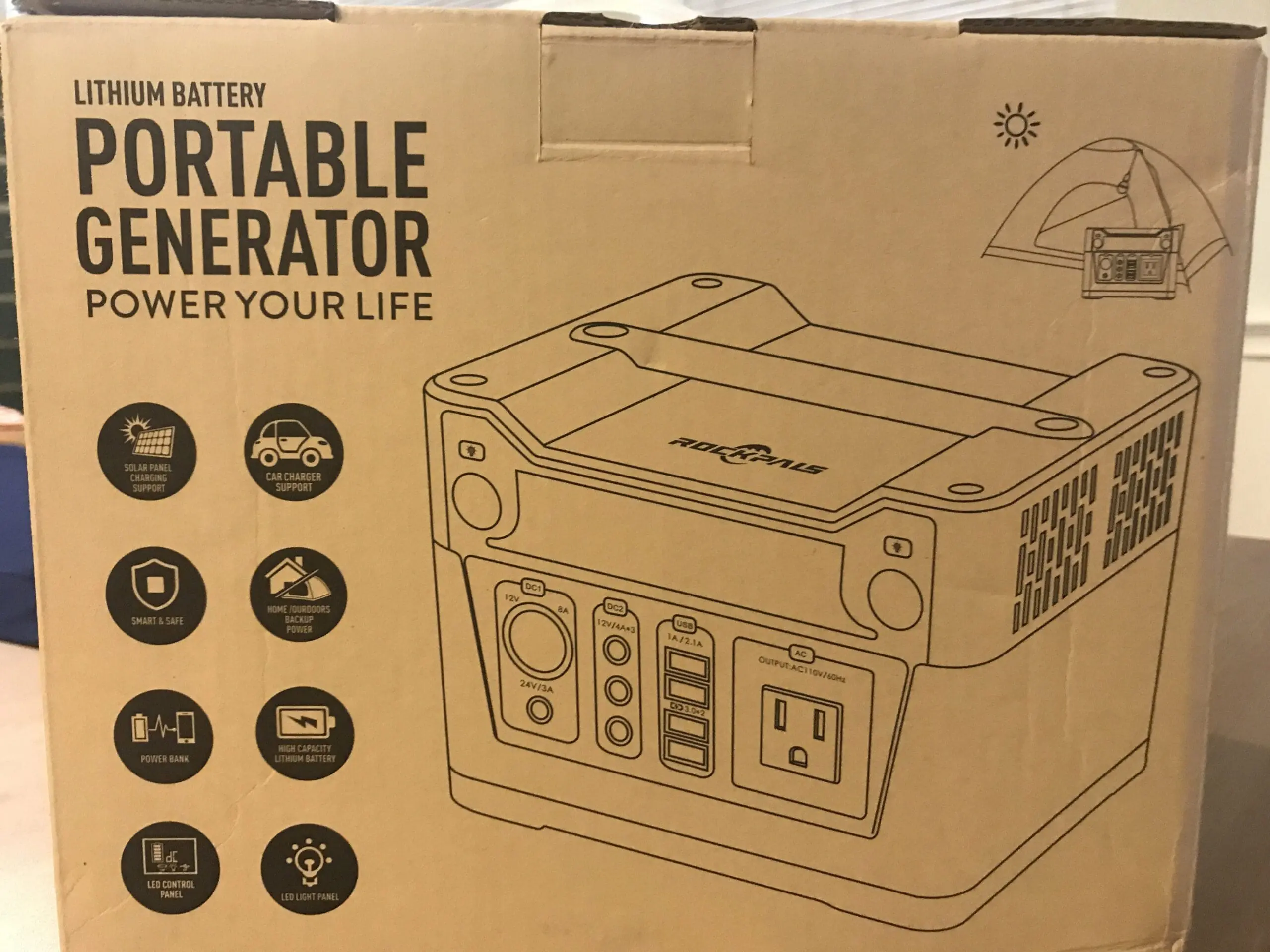 Rockpals Lithium Battery Portable Generator unboxing