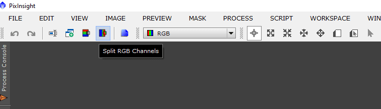 PixInsight Split RGB Channels