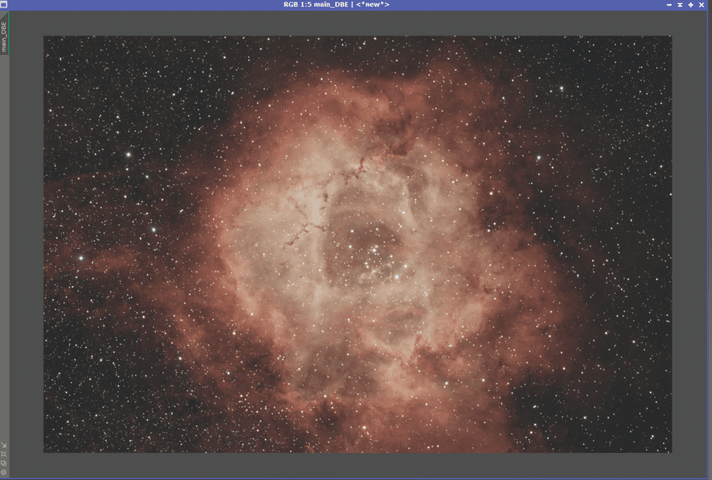 Rosette Nebula Pixinsight stretch