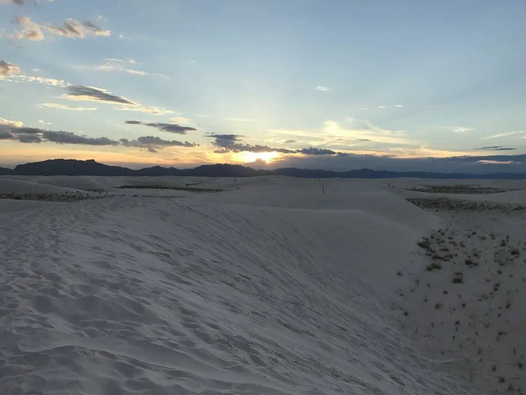 Sunset White Sands National Monument