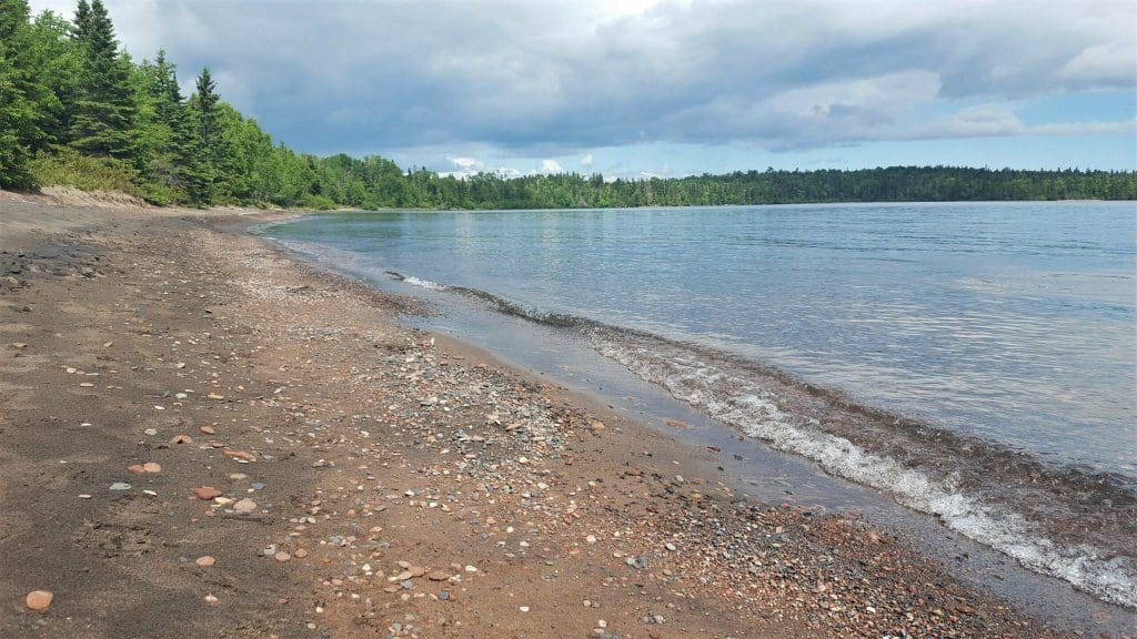 Middlebrun Bay Beach at Sleeping Giant Provincial Park Ontario Canada