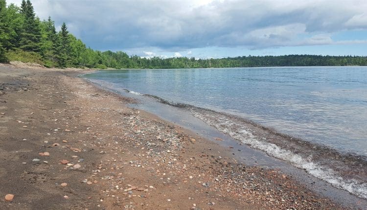 Middlebrun Bay Beach at Sleeping Giant Provincial Park Ontario Canada