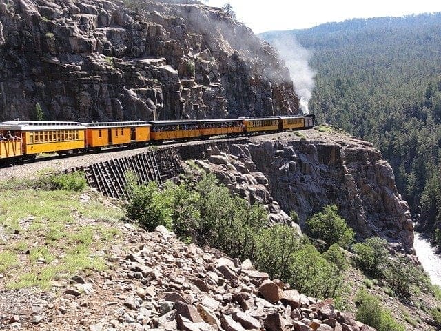 durango and silverton railroad infamous cliffs and turns