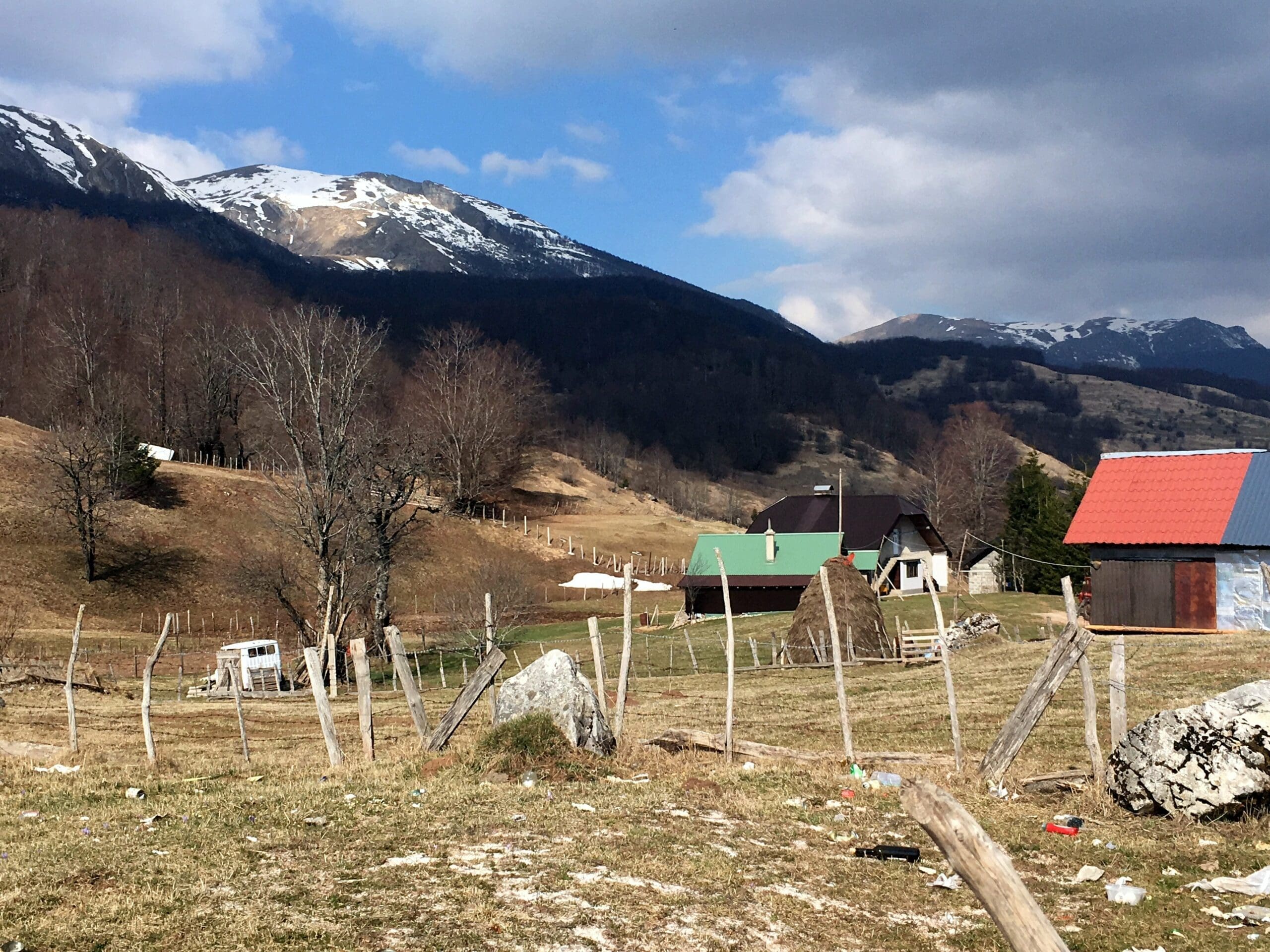 Crveni Kuk, South of Sarajevo with small houses