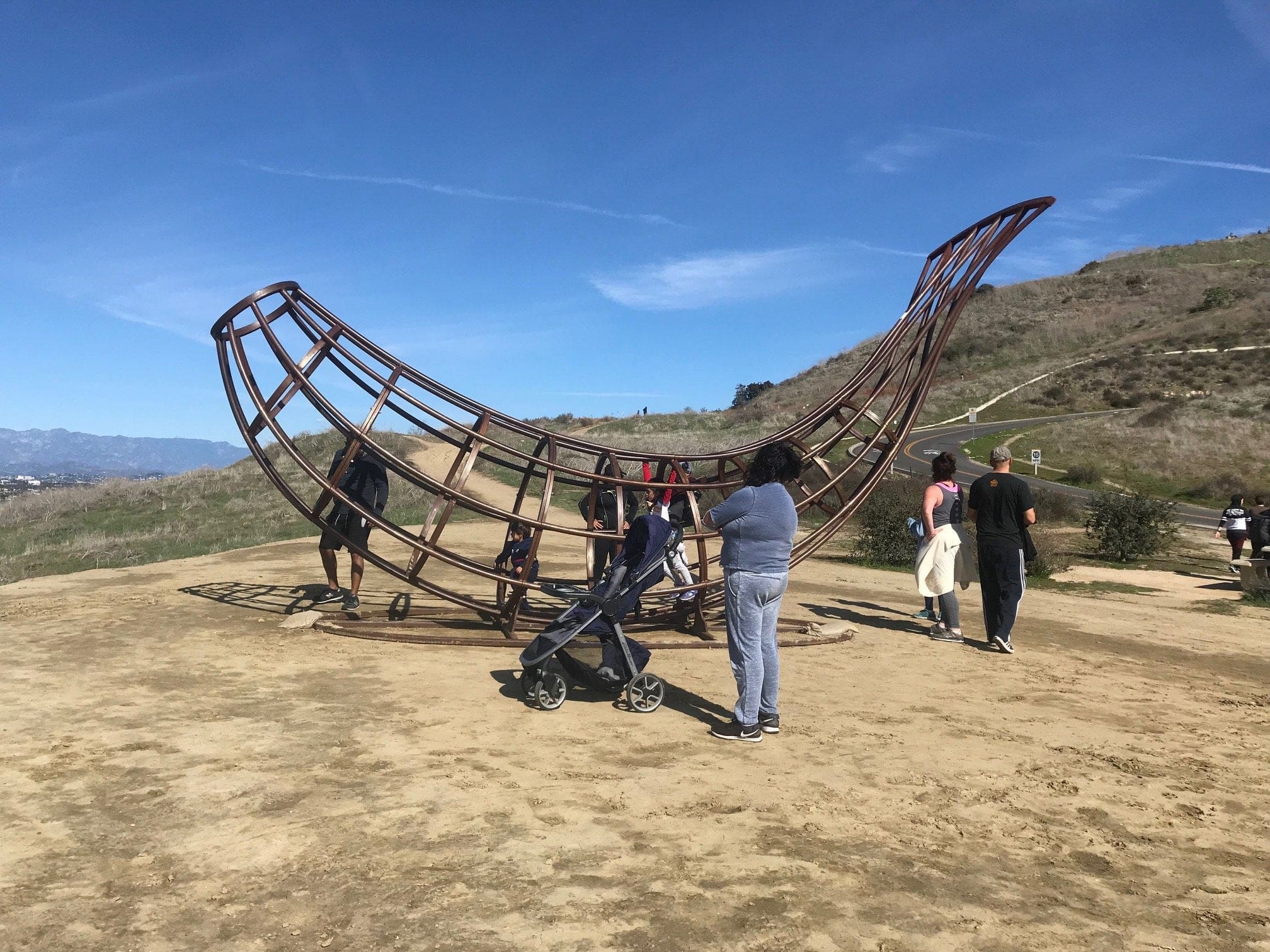 metal banana Baldwin Hills Scenic Overlook