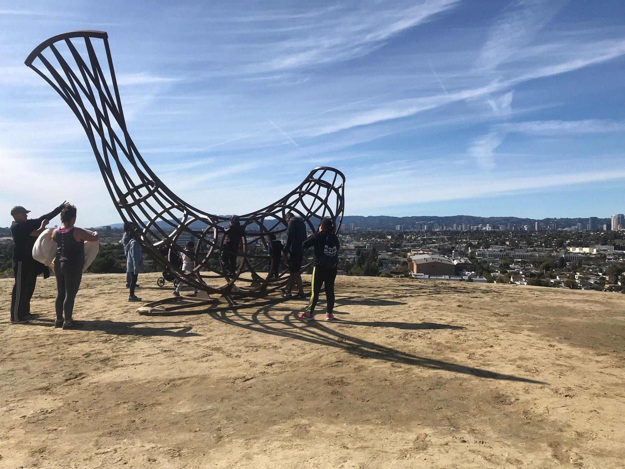 metal banana Baldwin Hills Scenic Overlook