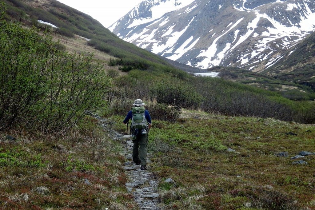 long distance hiking along Raven Creek Trail