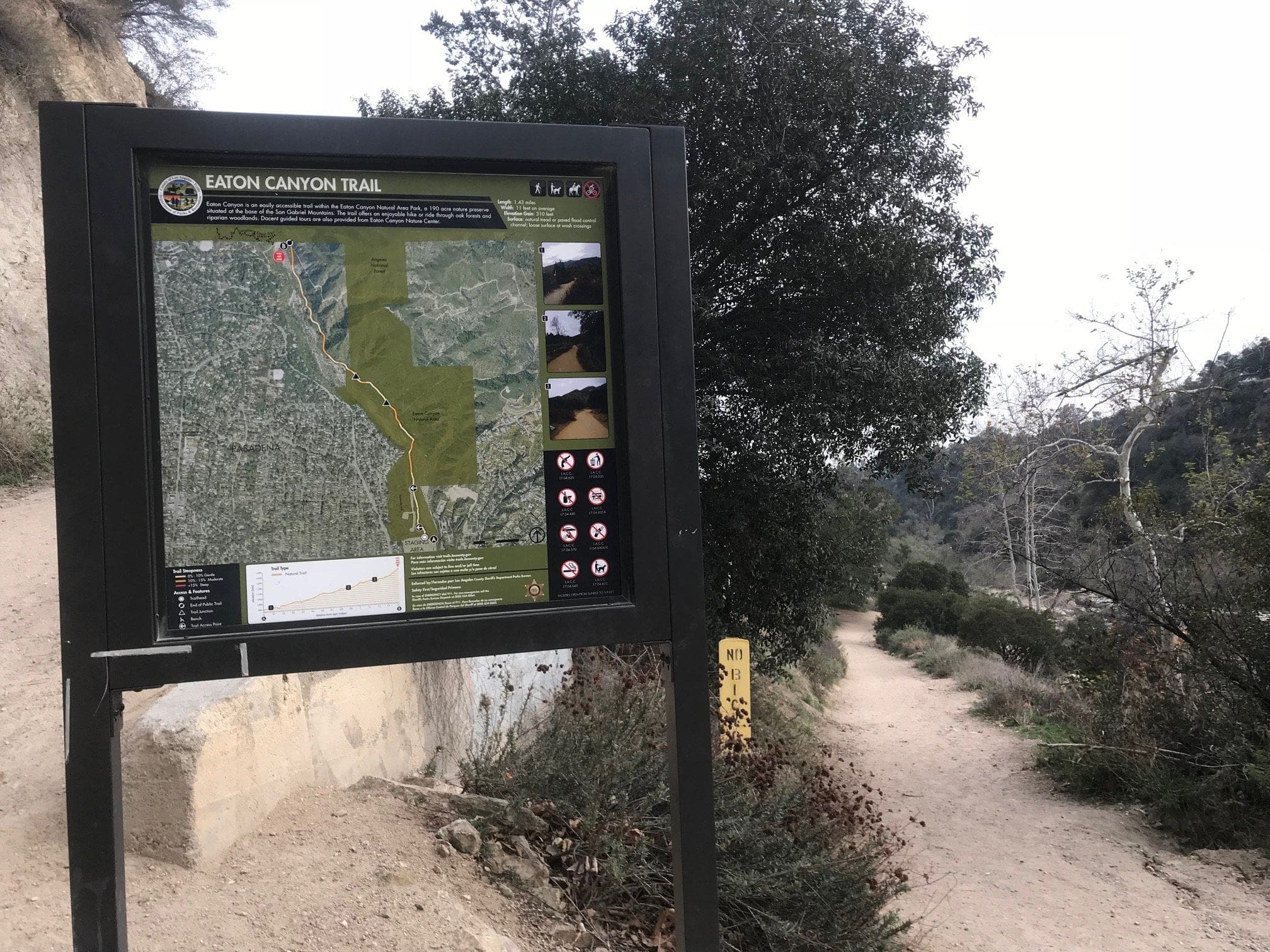 eaton canyon trail map