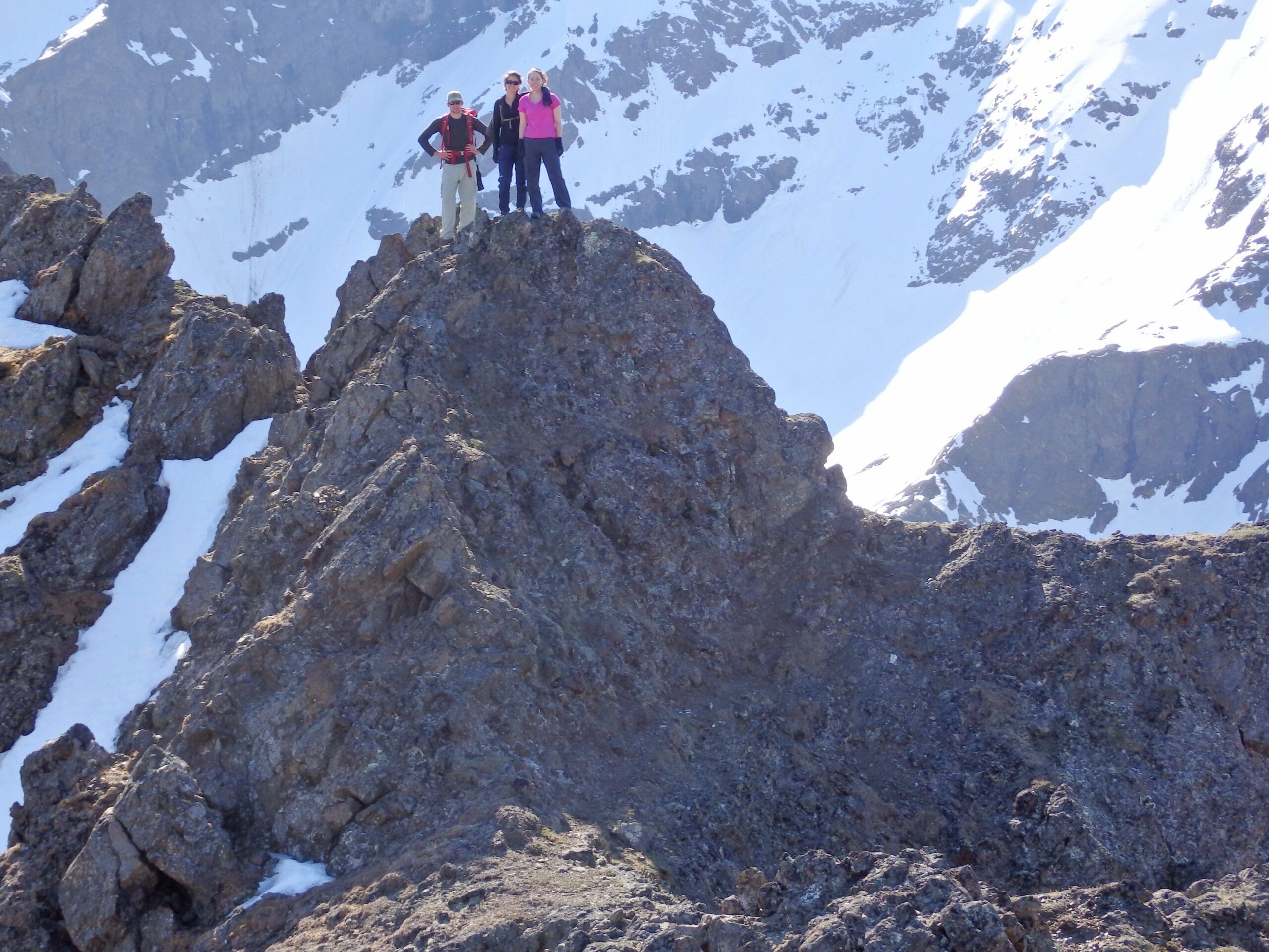 Standing on top of outcrop at Cantata Peak Alaska