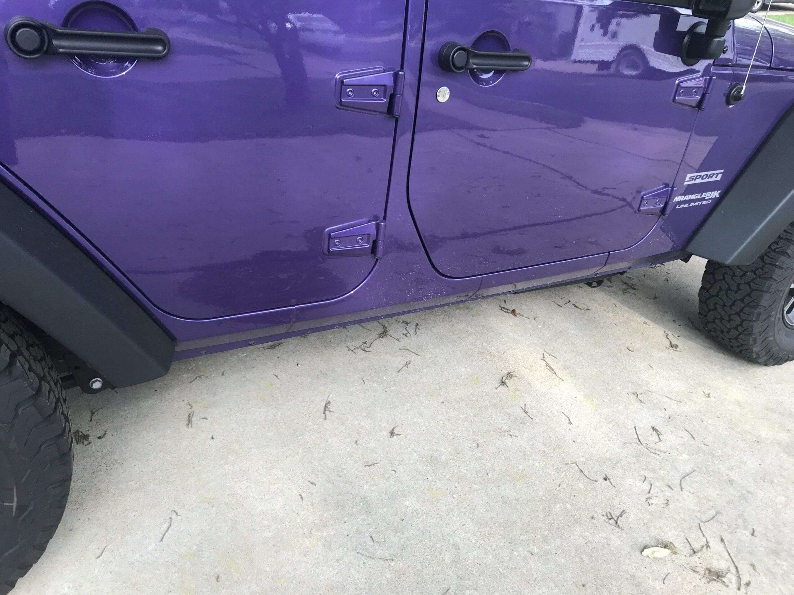 Before jeep wrangler running boards