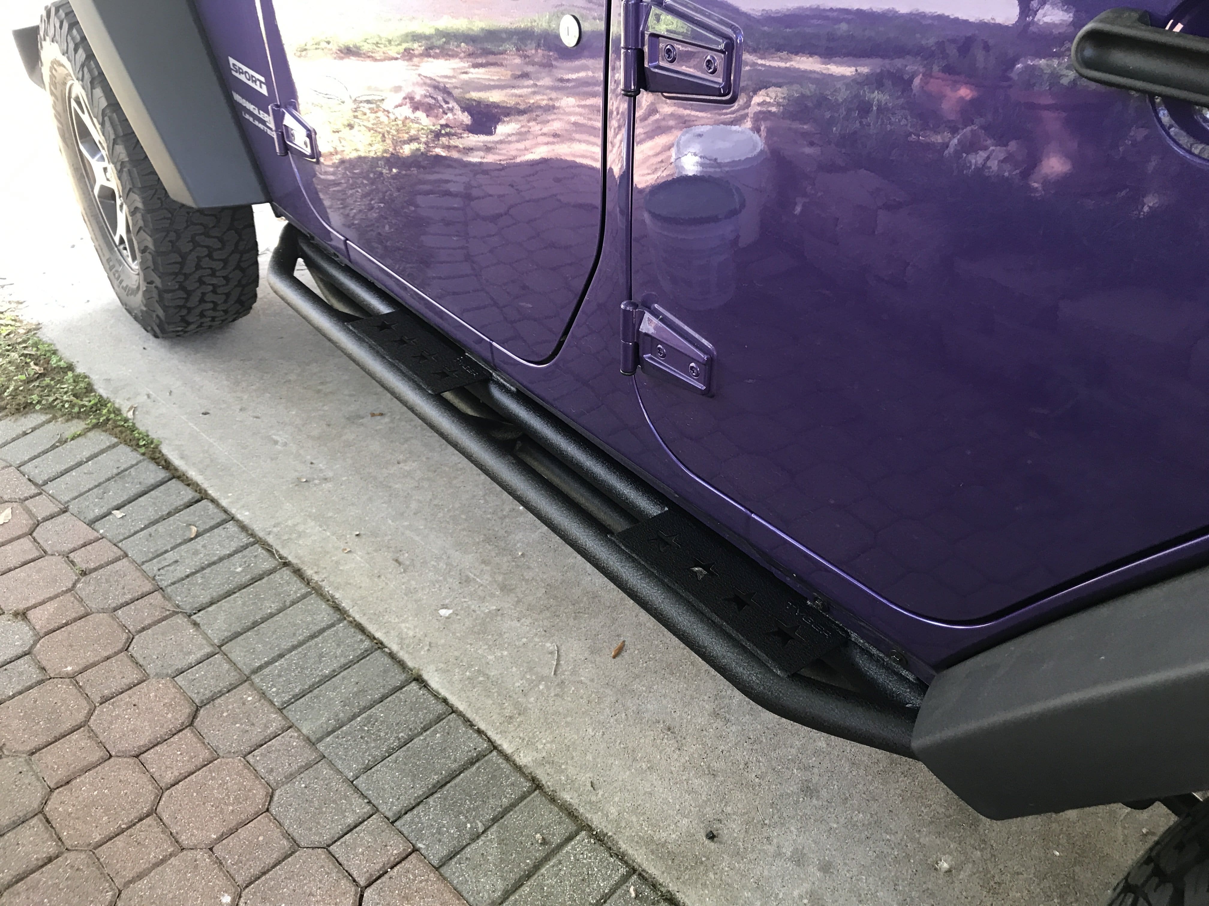 Installed Jeep Wrangler Running Boards