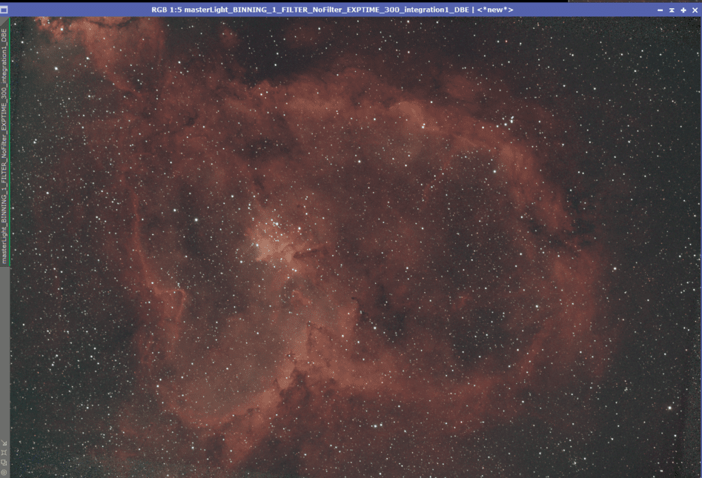 the heart nebula pixinsight