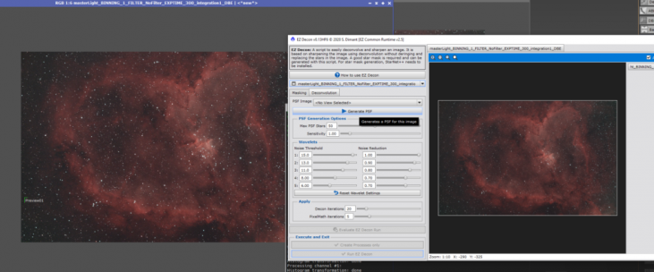 deconvolution of heart nebula
