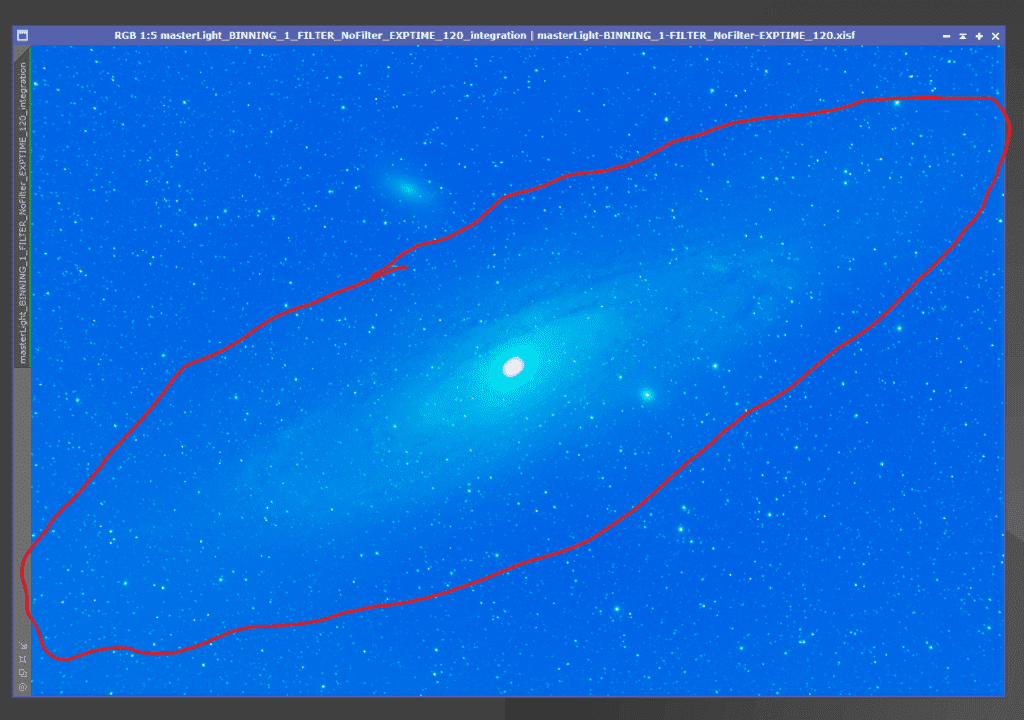 PixInsight process andromeda galaxy - dynamic  background extraction