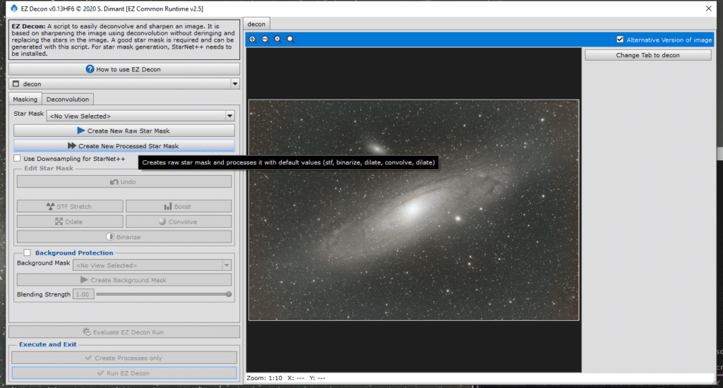 andromeda galaxy deconvolution