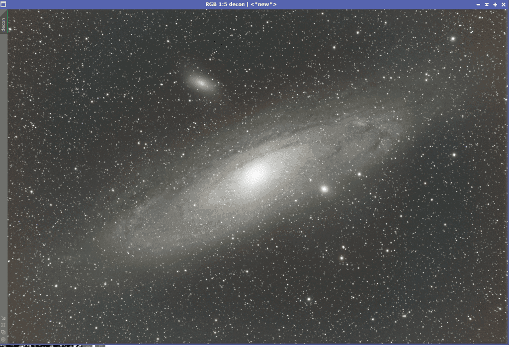 denoised andromeda galaxy