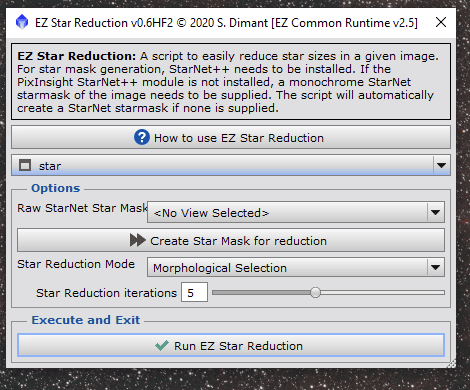 pixinsight ez star redution