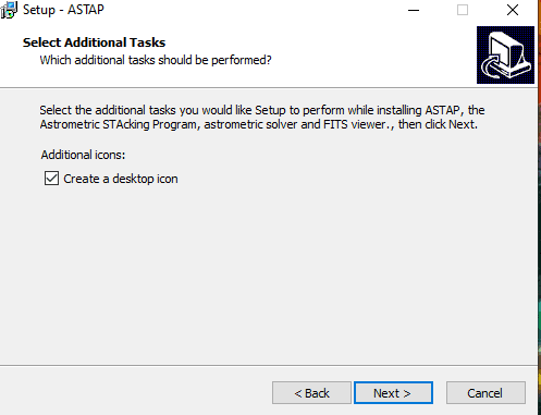 Create astap desktop icon