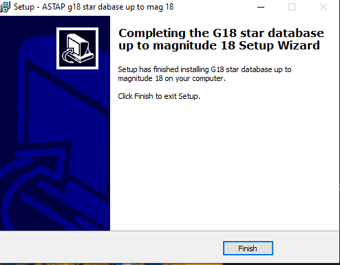 G18 star database install wizard