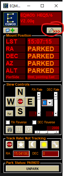 Connect EQMOD to mount in NINA