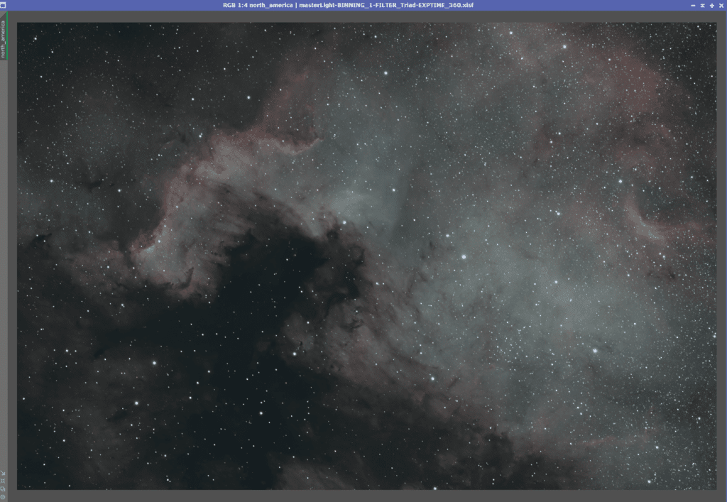 North America Nebula Processing in PixInsight