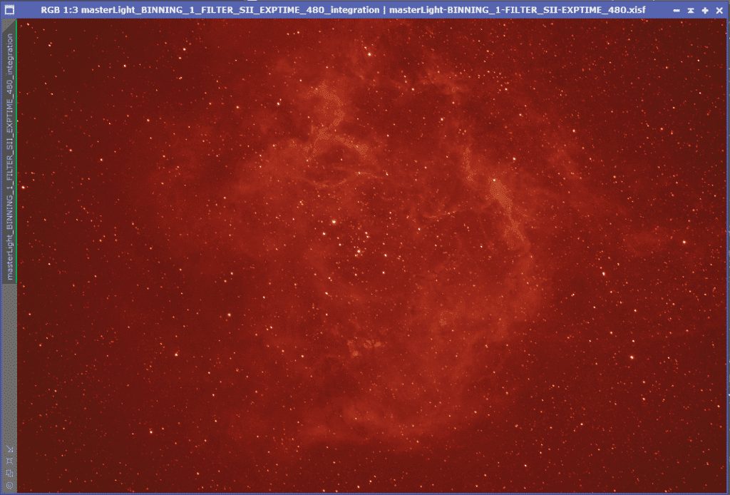 Rosette Nebula before Dynamic Crop and DBE